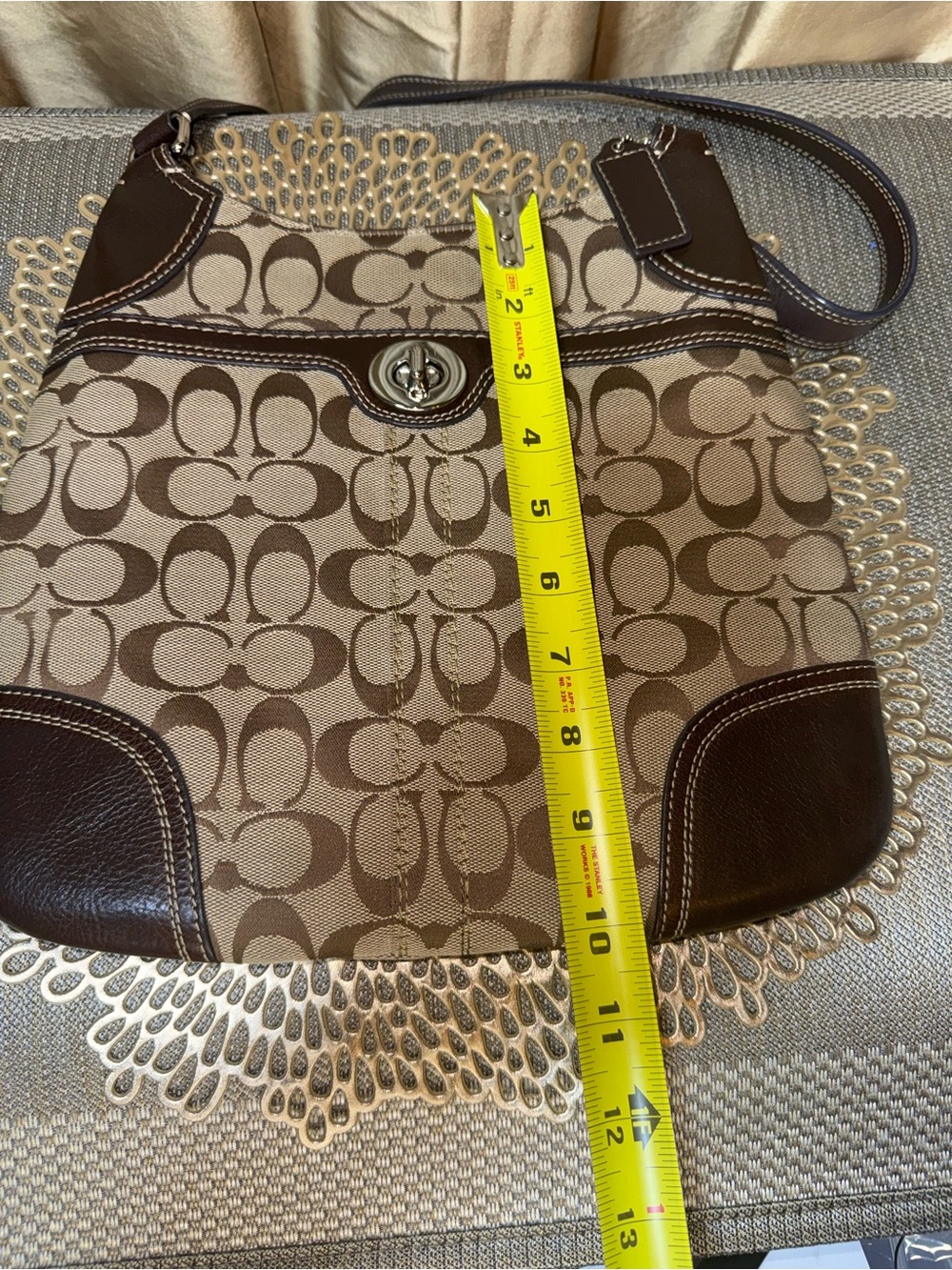 Coach Penelope Signature Jacquard Hippie Crossbody F13979 - Picture 10 of 12
